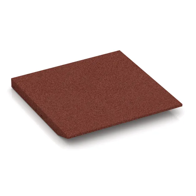 Aufsicht auf die Unterseite, also die Bodenseite von WARCO-Formteil 0474 - Corner tile (two chamfered sides) im Format 500 x 500 x 45 mm.