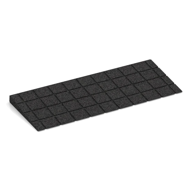 Aufsicht auf die Unterseite, also die Bodenseite von WARCO-Formteil 2428 - Transition ramp 75 cm im Format 75 x 30 cm | 8 < 40 mm.