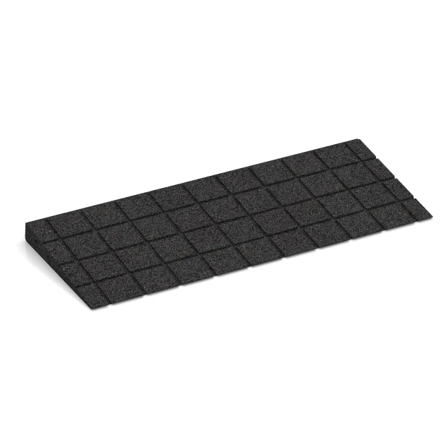 Aufsicht auf die Unterseite, also die Bodenseite von WARCO-Formteil 2468 - Transition ramp 75 cm im Format 75 x 30 cm | 8 < 45 mm.