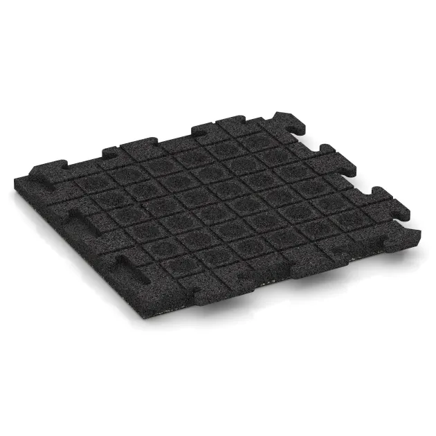 Aufsicht auf die Unterseite, also die Bodenseite von WARCO-Formteil 1339 - Pool Decking Tile Classic im Format 500 x 500 x 40 mm.