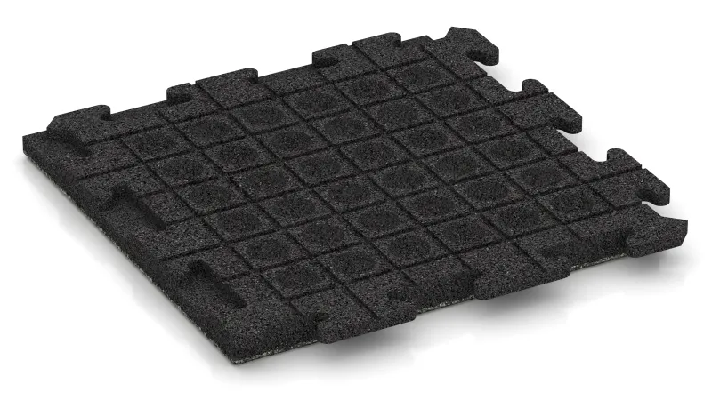 Drainage channels and domes in a square pattern