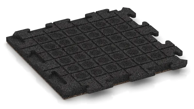 Drainage channels and domes in a square pattern