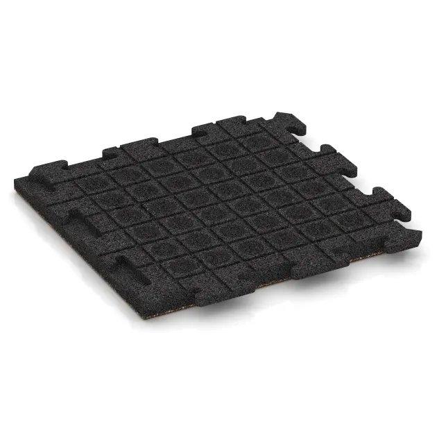 Aufsicht auf die Unterseite, also die Bodenseite von WARCO-Formteil 1344 - Pool Decking Tile Classic im Format 500 x 500 x 40 mm.