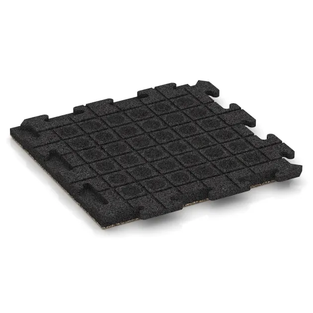 Aufsicht auf die Unterseite, also die Bodenseite von WARCO-Formteil 1347 - Pool Decking Tile Classic im Format 500 x 500 x 40 mm.