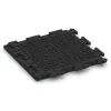 Aufsicht auf die Unterseite, also die Bodenseite von WARCO-Formteil 1296 - Terrace tile Classic im Format 500 x 500 x 40 mm.