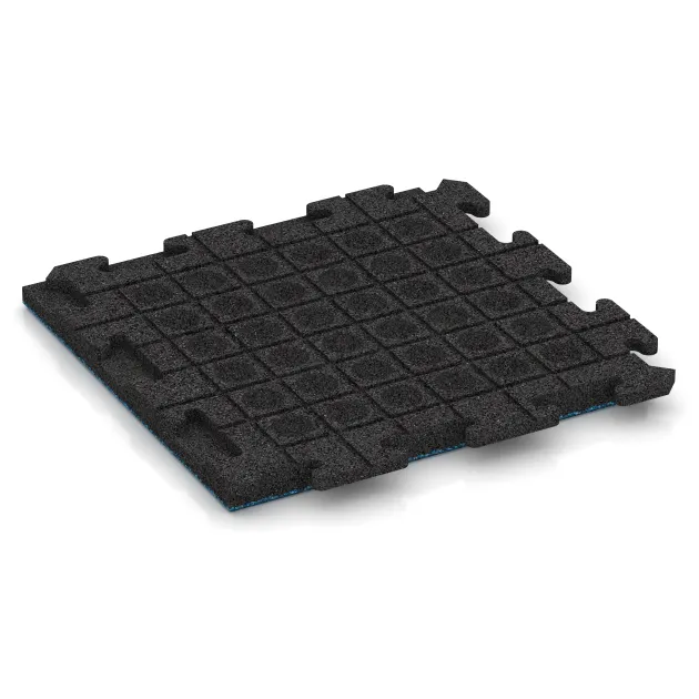Aufsicht auf die Unterseite, also die Bodenseite von WARCO-Formteil 1296 - Terrace tile Classic im Format 500 x 500 x 40 mm.