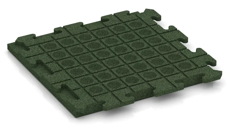 Drainage channels and domes in a square pattern