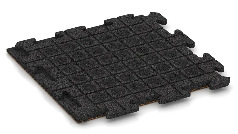 Drainage channels and domes in a square pattern
