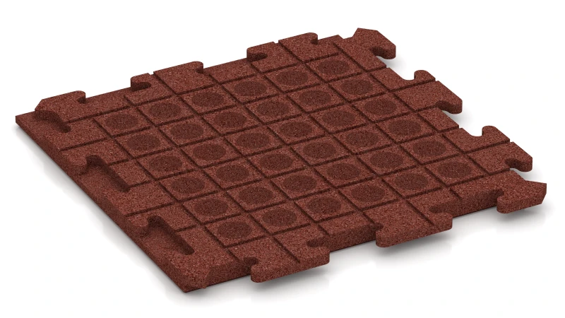 Drainage channels and domes in a square pattern