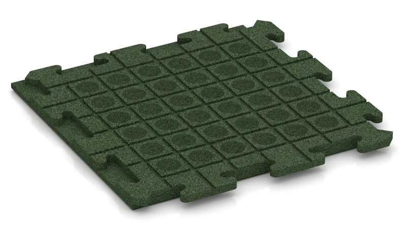 Drainage channels and domes in a square pattern