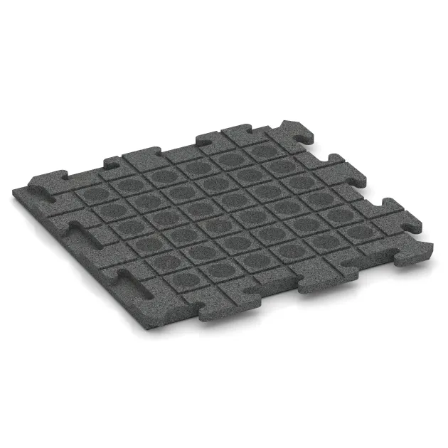Aufsicht auf die Unterseite, also die Bodenseite von WARCO-Formteil 1251 - Terrace tile Classic im Format 500 x 500 x 30 mm.
