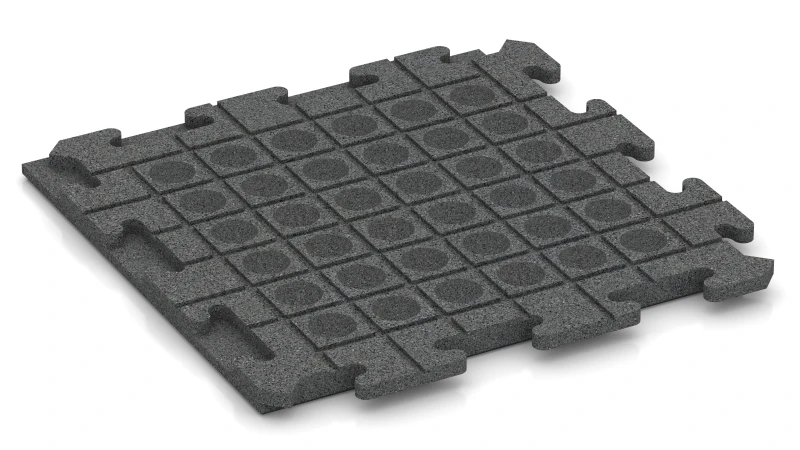 Drainage channels and domes in a square pattern