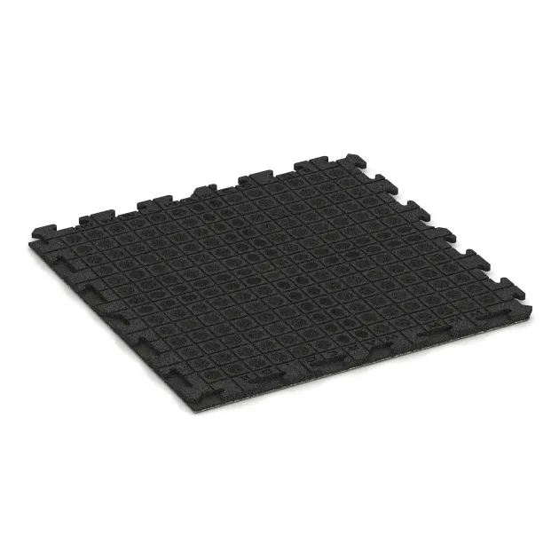 Aufsicht auf die Unterseite, also die Bodenseite von WARCO-Formteil 1571 - Playground flooring im Format 1000 x 1000 x 30 mm.