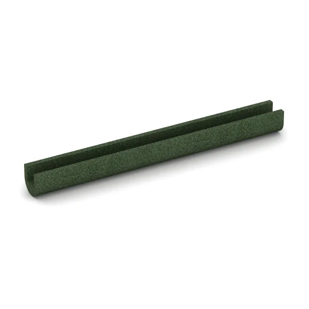 Aufsicht auf die Unterseite, also die Bodenseite von WARCO-Formteil 2588 - Rubber Kerb Cap im Format 1000 x 100 x 100 x 60 mm.