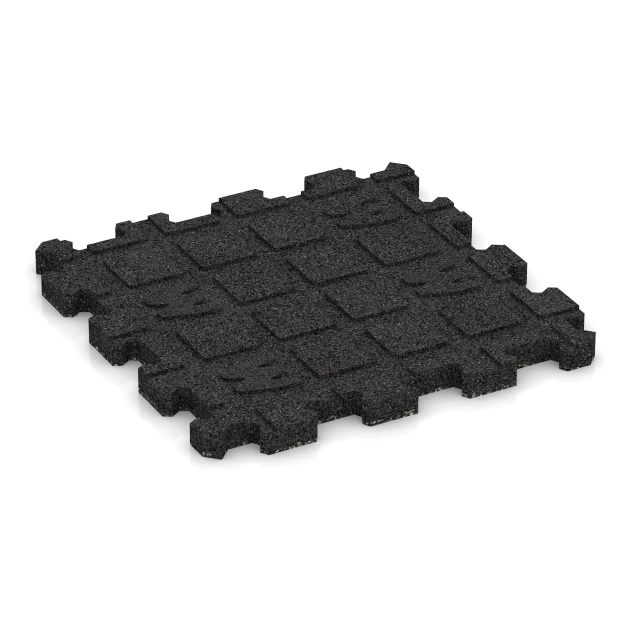 Aufsicht auf die Unterseite, also die Bodenseite von WARCO-Formteil 5736 - Exhibition floor interlocking tile im Format 30,6 x 30,6 x 2 cm | 0,094 m².
