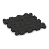 Aufsicht auf die Unterseite, also die Bodenseite von WARCO-Formteil 5737 - Exhibition floor interlocking tile im Format 306 x 306 x 20 mm.