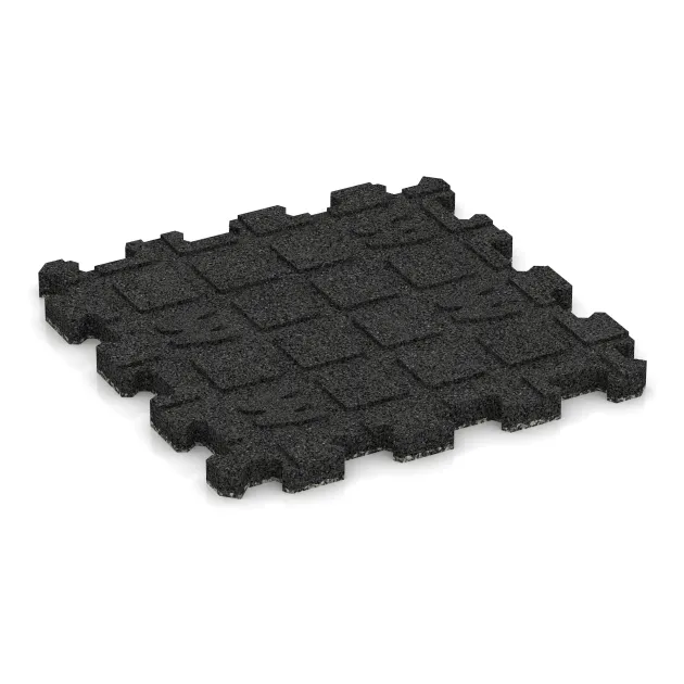 Aufsicht auf die Unterseite, also die Bodenseite von WARCO-Formteil 5737 - Exhibition floor interlocking tile im Format 306 x 306 x 20 mm.