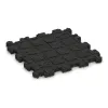 Aufsicht auf die Unterseite, also die Bodenseite von WARCO-Formteil 5740 - Exhibition floor interlocking tile im Format 306 x 306 x 20 mm.