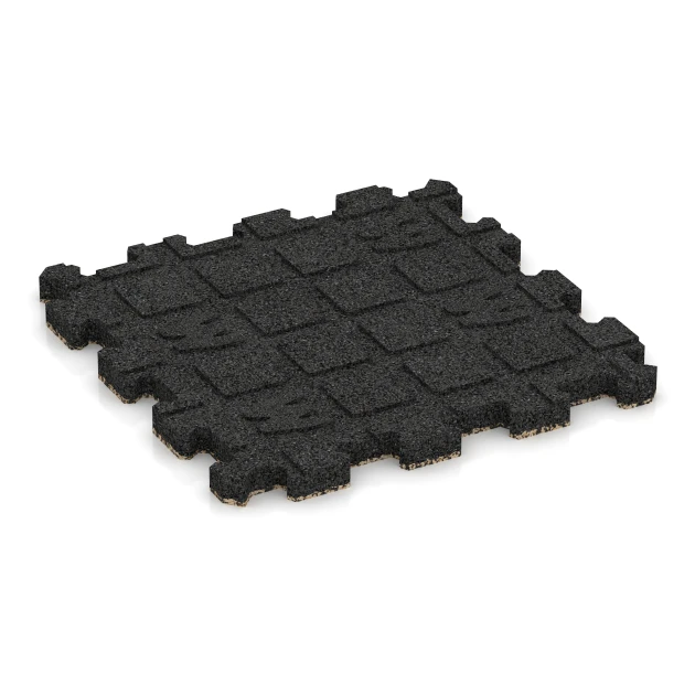 Aufsicht auf die Unterseite, also die Bodenseite von WARCO-Formteil 3713 - Fitness Mat Premium 2 cm im Format 30,6 x 30,6 x 2 cm | 0,094 m².