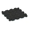 Aufsicht auf die Unterseite, also die Bodenseite von WARCO-Formteil 3858 - Pool Decking Tile Seamless im Format 306 x 306 x 20 mm.