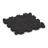 Aufsicht auf die Unterseite, also die Bodenseite von WARCO-Formteil 6000 - Rubber click tile im Format 306 x 306 x 20 mm.
