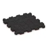 Aufsicht auf die Unterseite, also die Bodenseite von WARCO-Formteil 5999 - Rubber click tile im Format 306 x 306 x 20 mm.