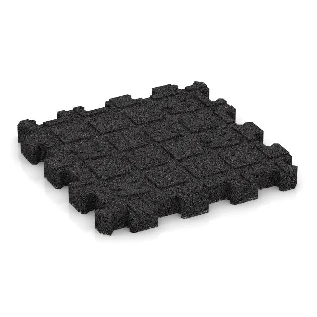 Aufsicht auf die Unterseite, also die Bodenseite von WARCO-Formteil 6104 - Pool Decking Tile Seamless im Format 306 x 306 x 30 mm.