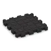 Aufsicht auf die Unterseite, also die Bodenseite von WARCO-Formteil 4269 - Rubber click tile im Format 306 x 306 x 30 mm.