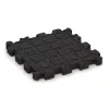 Aufsicht auf die Unterseite, also die Bodenseite von WARCO-Formteil 4270 - Rubber click tile im Format 306 x 306 x 30 mm.