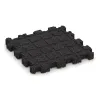 Aufsicht auf die Unterseite, also die Bodenseite von WARCO-Formteil 4258 - Rubber click tile im Format 306 x 306 x 30 mm.