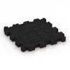 Aufsicht auf die Unterseite, also die Bodenseite von WARCO-Formteil 4254 - Rubber click tile im Format 306 x 306 x 30 mm.