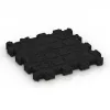 Aufsicht auf die Unterseite, also die Bodenseite von WARCO-Formteil 4255 - Rubber click tile im Format 306 x 306 x 30 mm.