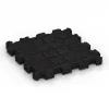 Aufsicht auf die Unterseite, also die Bodenseite von WARCO-Formteil 4456 - Rubber click tile im Format 306 x 306 x 30 mm.
