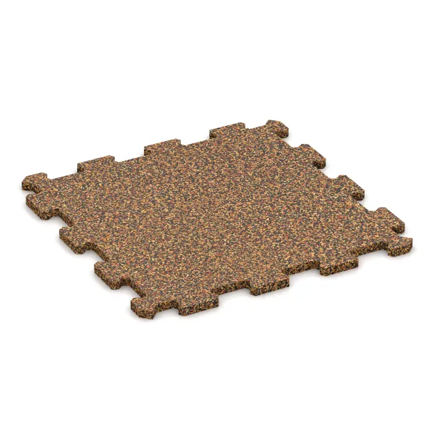 Aufsicht auf die Unterseite, also die Bodenseite von WARCO-Formteil 0962 - Fitness Floor Compact im Format 485 x 485 x 16 mm.