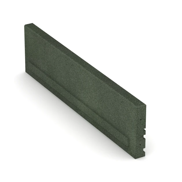 Aufsicht auf die Unterseite, also die Bodenseite von WARCO-Formteil 3786 - Rubber Kerb im Format 100 x 5 x 25 cm.