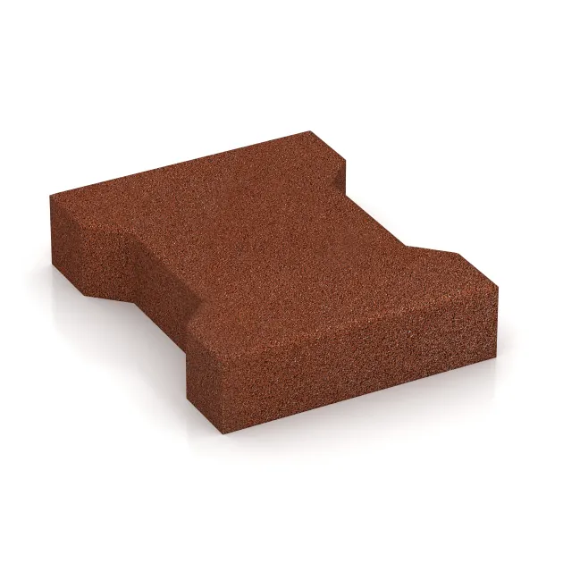 Aufsicht auf die Unterseite, also die Bodenseite von WARCO-Formteil 4460 - Rubber H-block paving im Format 200 x 165 x 43 mm.
