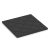 Aufsicht auf die Unterseite, also die Bodenseite von WARCO-Formteil 6130 - Playground safety tile – CFH 95 cm im Format 50 x 50 x 3 cm.