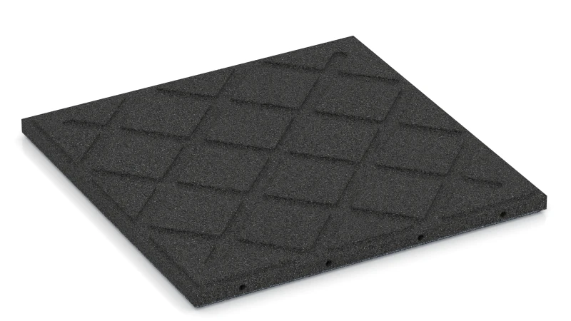 Drain channels in square arrangement
