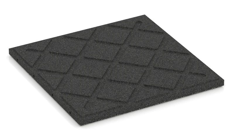 Drain channels in square arrangement