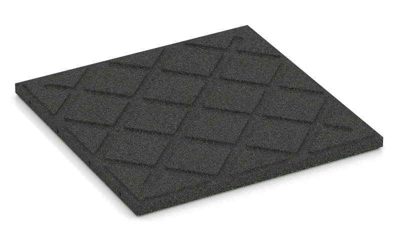 Drain channels in square arrangement