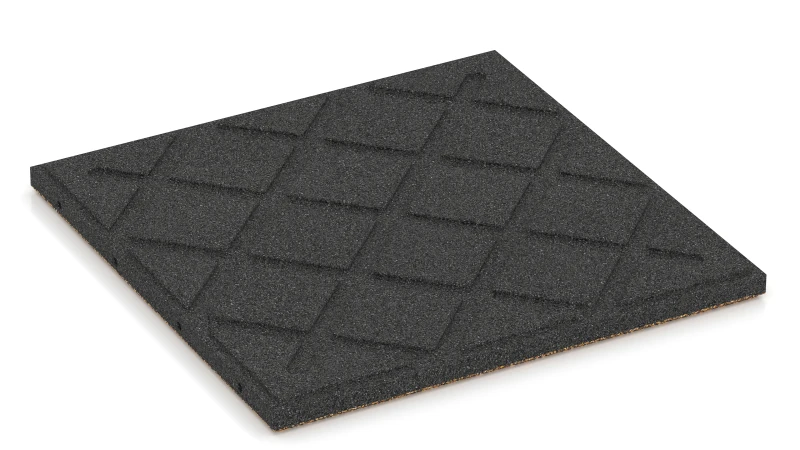 Drain channels in square arrangement