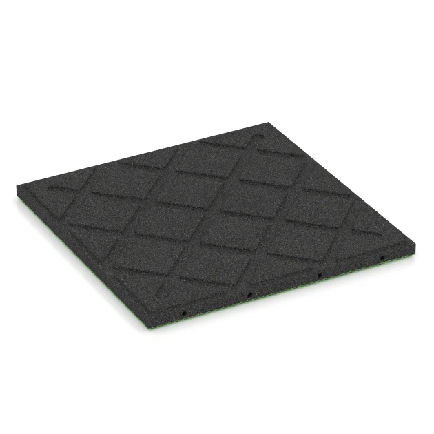 Aufsicht auf die Unterseite, also die Bodenseite von WARCO-Formteil 6184 - Rubber Kennel Mat im Format 50 x 50 x 3 cm | 0,25 m².
