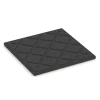 Aufsicht auf die Unterseite, also die Bodenseite von WARCO-Formteil 6413 - EPDM Playground Safety Tile – 90 cm im Format 50 x 50 x 3 cm | 0,25 m².