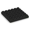 Aufsicht auf die Unterseite, also die Bodenseite von WARCO-Formteil 6141 - Playground safety tile – CFH 205 cm im Format 50 x 50 x 7 cm.