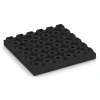 Aufsicht auf die Unterseite, also die Bodenseite von WARCO-Formteil 6142 - Playground safety tile – CFH 205 cm im Format 50 x 50 x 7 cm.