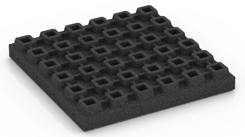 Tile with O-Shaped Drainage Feet