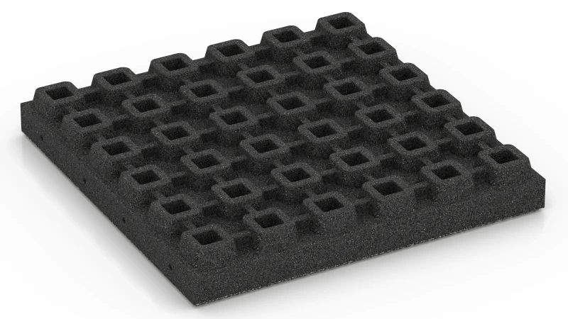 Tile with O-Shaped Drainage Feet