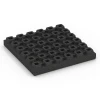 Aufsicht auf die Unterseite, also die Bodenseite von WARCO-Formteil 6442 - Playground safety tile – CFH 210 cm im Format 50 x 50 x 7 cm.