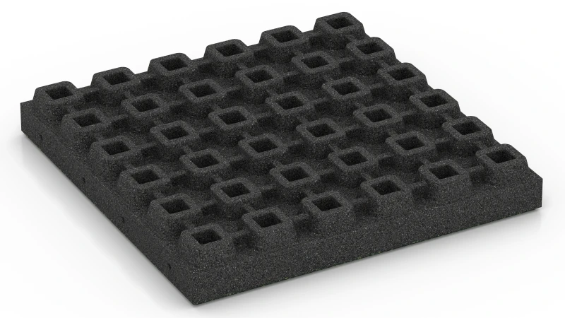 Tile with O-Shaped Drainage Feet