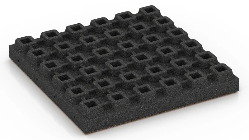 Tile with O-Shaped Drainage Feet